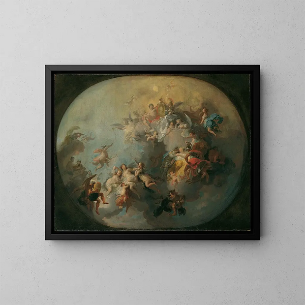 Allegorie über eine Fürstliche Hochzeit - Franz Anton Maulbertsch — gerahmtes Bild an der Wand