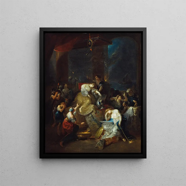 La mort de Didon - Franz Anton Maulbertsch — gerahmtes Bild an der Wand