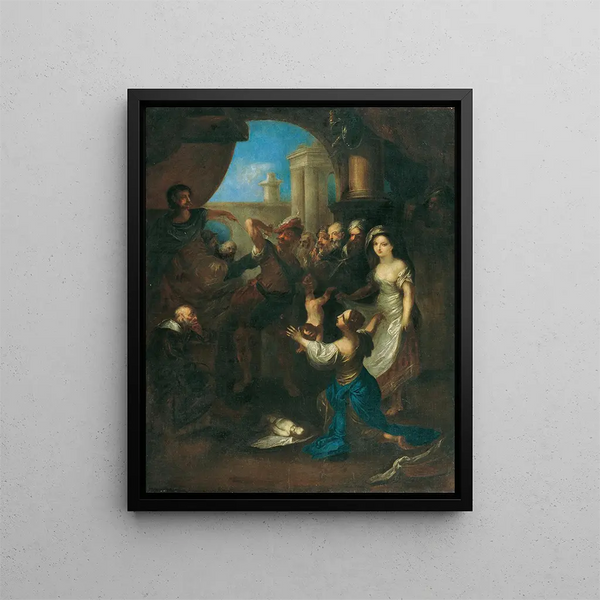 Der Salomon-Urteil - Franz Anton Maulbertsch — gerahmtes Bild an der Wand