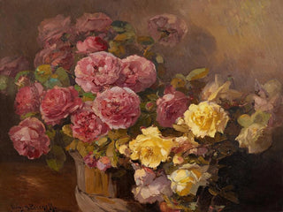 Rote und gelbe Rosen - Franz Arthur Bischoff — Ansicht des Kunstwerks