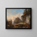 Ein Berglandschaft mit einer Kapelle und einem Oratorium - Franz Barbarini — gerahmtes Bild an der Wand