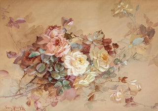 Franz Bischoff - Pink and Yellow Roses.webp