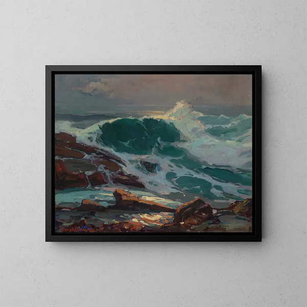 Die Welle - Franz Bischoff — gerahmtes Bild an der Wand