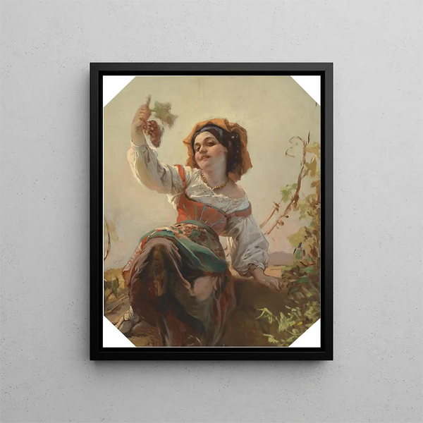 Franz Dobiaschofsky - Italienisches Mdchen mit Weintrauben.webp
