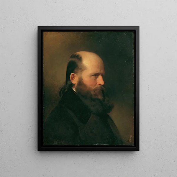 L'écrivain und Musiker Dr. Gro - Franz Eybl — gerahmtes Bild an der Wand