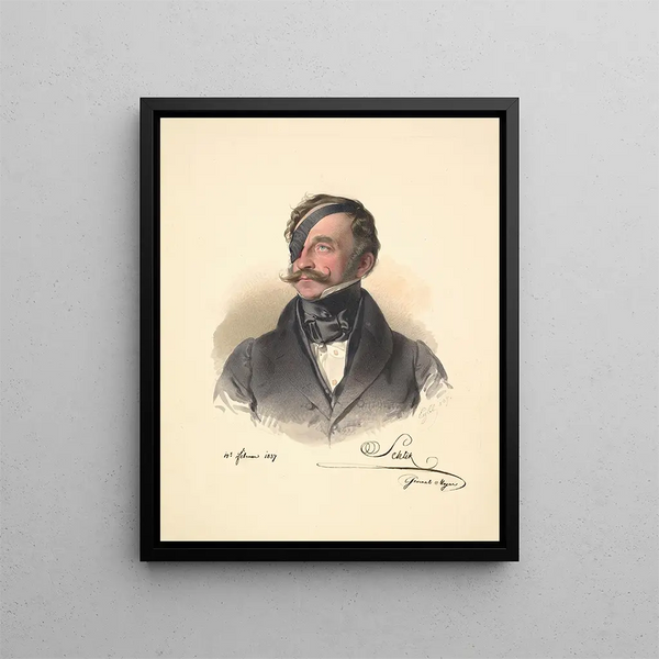 François Henri Schlick Graf von Bassano de Weisskirchen - Franz Eybl — gerahmtes Bild an der Wand