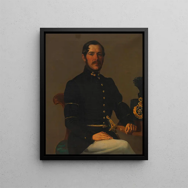 Georg Ritter von Hofmann, Kapitän der Bergwerke der kaiserlich-königlichen österreichischen Bergbehörde - Franz Eybl — gerahmtes Bild an der Wand