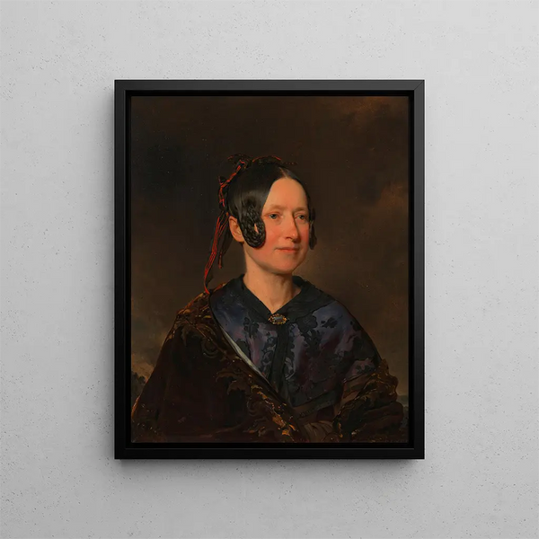 Sofie Fick, Schwägerin von Rudolf von Arthaber - Franz Eybl — gerahmtes Bild an der Wand