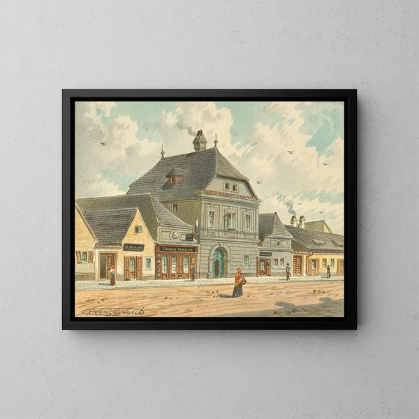 L'ancien pavillon de chasse de l'impératrice Marie-Thérèse dans la Erdbergstraße 109 à Vienne - Franz Gerasch — gerahmtes Bild an der Wand