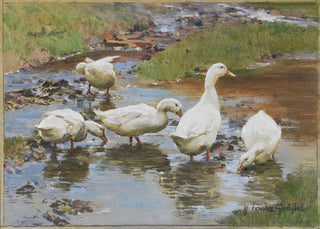 Franz Grsse - Enten am Wasser.webp