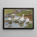 Enten am Wasserufer - Franz Grösse — gerahmtes Bild an der Wand