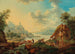 Flusslandschaft am Rhein mit Bauern - Franz Hochecker — Ansicht des Kunstwerks