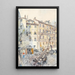 Wiener Straße mit Bierfässern - Franz Hohenberger — gerahmtes Bild an der Wand