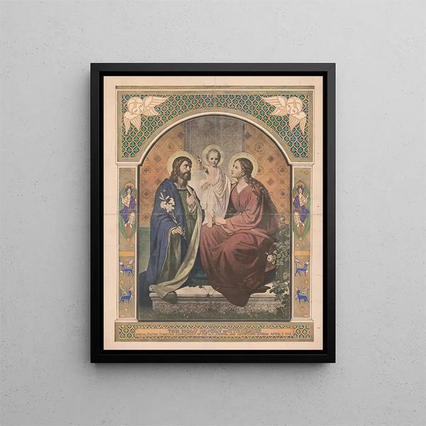 Die Heilige Familie - Franz Ittenbach — gerahmtes Bild an der Wand