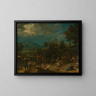 Franz Joachim Beich - Anbetung der Hirten vor weiter Landschaft.webp