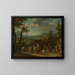 Anbetung der Könige vor einer weiten Landschaft - Franz Joachim Beich — gerahmtes Bild an der Wand