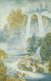 Fischer am Fuße eines Wasserfalls - Franz Kaisermann — Ansicht des Kunstwerks