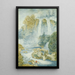 Fischer am Fuße eines Wasserfalls - Franz Kaisermann — gerahmtes Bild an der Wand