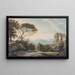 Ansicht von Tivoli durch das Tiber-Tal bei Sonnenuntergang - Franz Kaisermann — gerahmtes Bild an der Wand