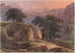 Reisender in einer bergigen Landschaft bei Sonnenuntergang - Franz Kobell — Ansicht des Kunstwerks