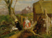 Der Maler und Spaziergänger in der idyllischen Landschaft - Franz Krammer — Ansicht des Kunstwerks
