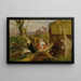 Der Maler und Spaziergänger in der idyllischen Landschaft - Franz Krammer — gerahmtes Bild an der Wand