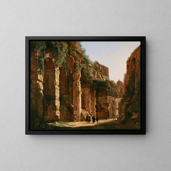 Innenansicht des Kolosseums - Franz Ludwig Catel — gerahmtes Bild an der Wand