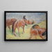Pferde auf der Weide I - Franz Marc — gerahmtes Bild an der Wand