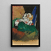 Pferd grün und weiß - Franz Marc — gerahmtes Bild an der Wand