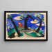 Landschaft mit einem roten Tier - Franz Marc — gerahmtes Bild an der Wand