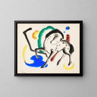 Pferd - Franz Marc — gerahmtes Bild an der Wand