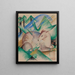 Hirsch rot - Franz Marc — gerahmtes Bild an der Wand