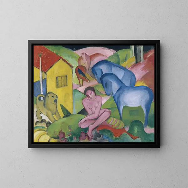 Der Traum - Franz Marc — gerahmtes Bild an der Wand