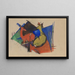 Zwei liegende Hirsche - Franz Marc — gerahmtes Bild an der Wand