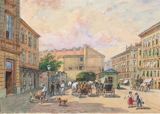 Franz Reinhold - Die BurggassenLinie in Wien Ecke Kaiserstrae und Burggasse.webp