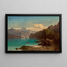 Alpenlandschaft - Franz Richard Unterberger — gerahmtes Bild an der Wand
