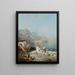 Amalfi Der Golf von Sorrent Figuren auf einer Veranda - Franz Richard Unterberger — gerahmtes Bild an der Wand