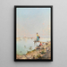 Ansicht von Venedig am Ufer der Lagune - Franz Richard Unterberger — gerahmtes Bild an der Wand