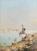 Ansicht von Venedig am Ufer der Lagune - Franz Richard Unterberger — Ansicht des Kunstwerks