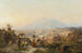 Figuren auf einem Hügel mit Blick auf Pompeji - Franz Richard Unterberger — Ansicht des Kunstwerks