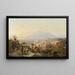 Figuren auf einem Hügel mit Blick auf Pompeji - Franz Richard Unterberger — gerahmtes Bild an der Wand