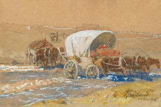 Franz Roubaud - Fuhrwerk bei der berquerung eines Flusses.webp