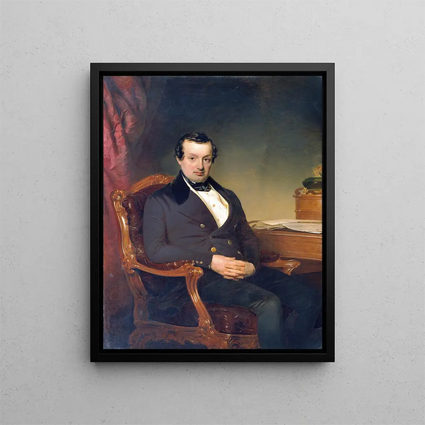 Der Textilhersteller Hermann Todesco 1791-1844 - Franz Schrotzberg — gerahmtes Bild an der Wand