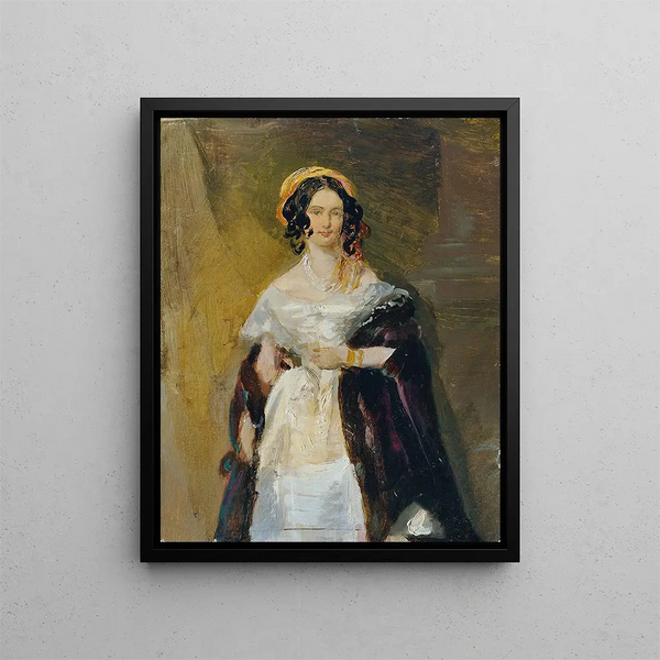 Éléonore Schrotzberg geborene Stohl, erste Ehefrau des Künstlers - Franz Schrotzberg — gerahmtes Bild an der Wand
