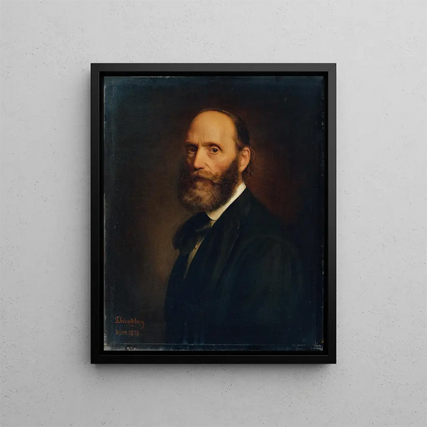 Selbstporträt - Franz Schrotzberg — gerahmtes Bild an der Wand