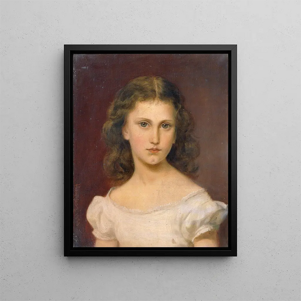 Franz Schrotzberg, das Gemälde Sidonie Schrotzberg, die Tochter des Künstlers - Franz Schrotzberg — gerahmtes Bild an der Wand