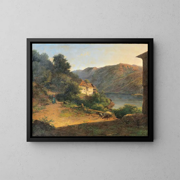 Vue du Salzkammergut - Franz Steinfeld — gerahmtes Bild an der Wand