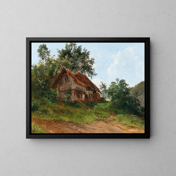 Haus verlassen - Franz Steinfeld — gerahmtes Bild an der Wand