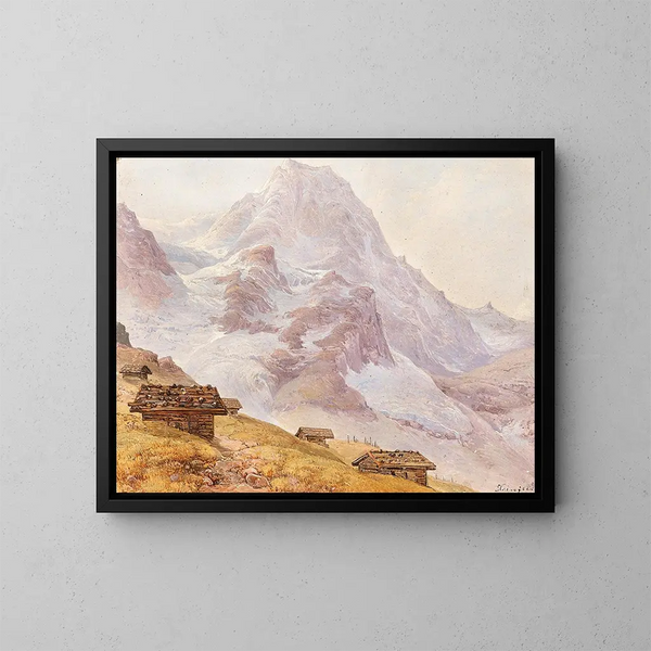 Abris dans un alpage - Franz Steinfeld — gerahmtes Bild an der Wand
