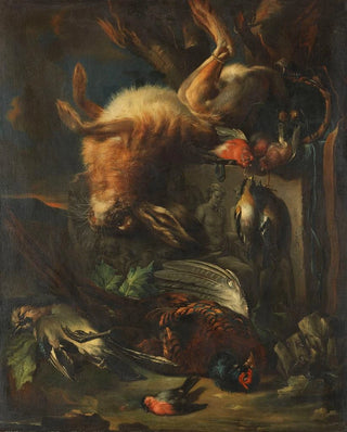 Franz Werner von Tamm - Zugeschrieben Jagdstillleben mit Hase und Vgeln.webp